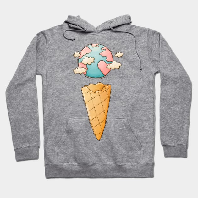 Ice Cream Cone Planet Hoodie by Tania Tania
